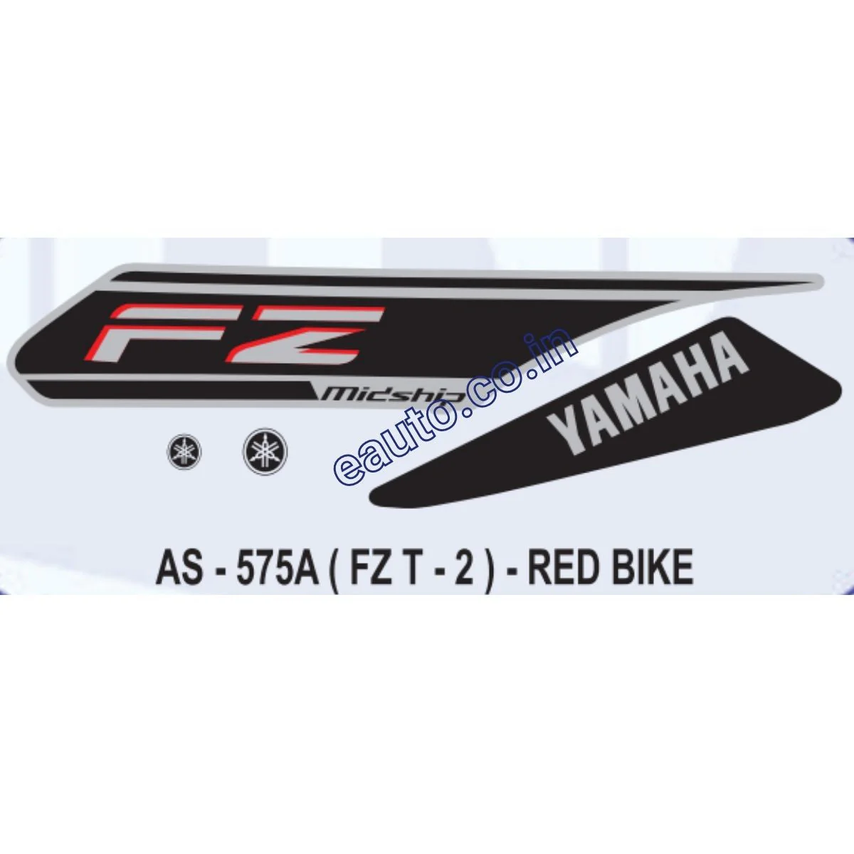 Graphics Sticker Set for Yamaha FZ | Type 2 | Red Vehicle | Both Sides