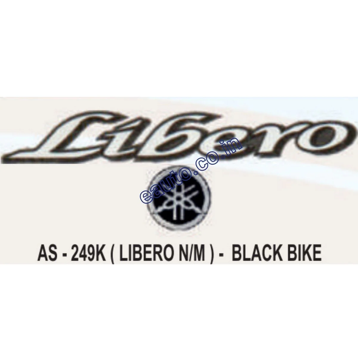 Graphics Sticker Set for Yamaha Libero | New Model | Black Vehicle | Both Sides