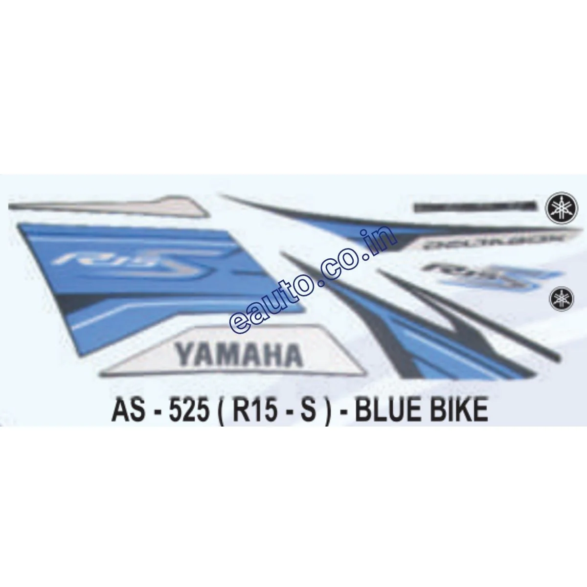 Graphics Sticker Set for Yamaha R15 S | Blue Vehicle | Both Sides