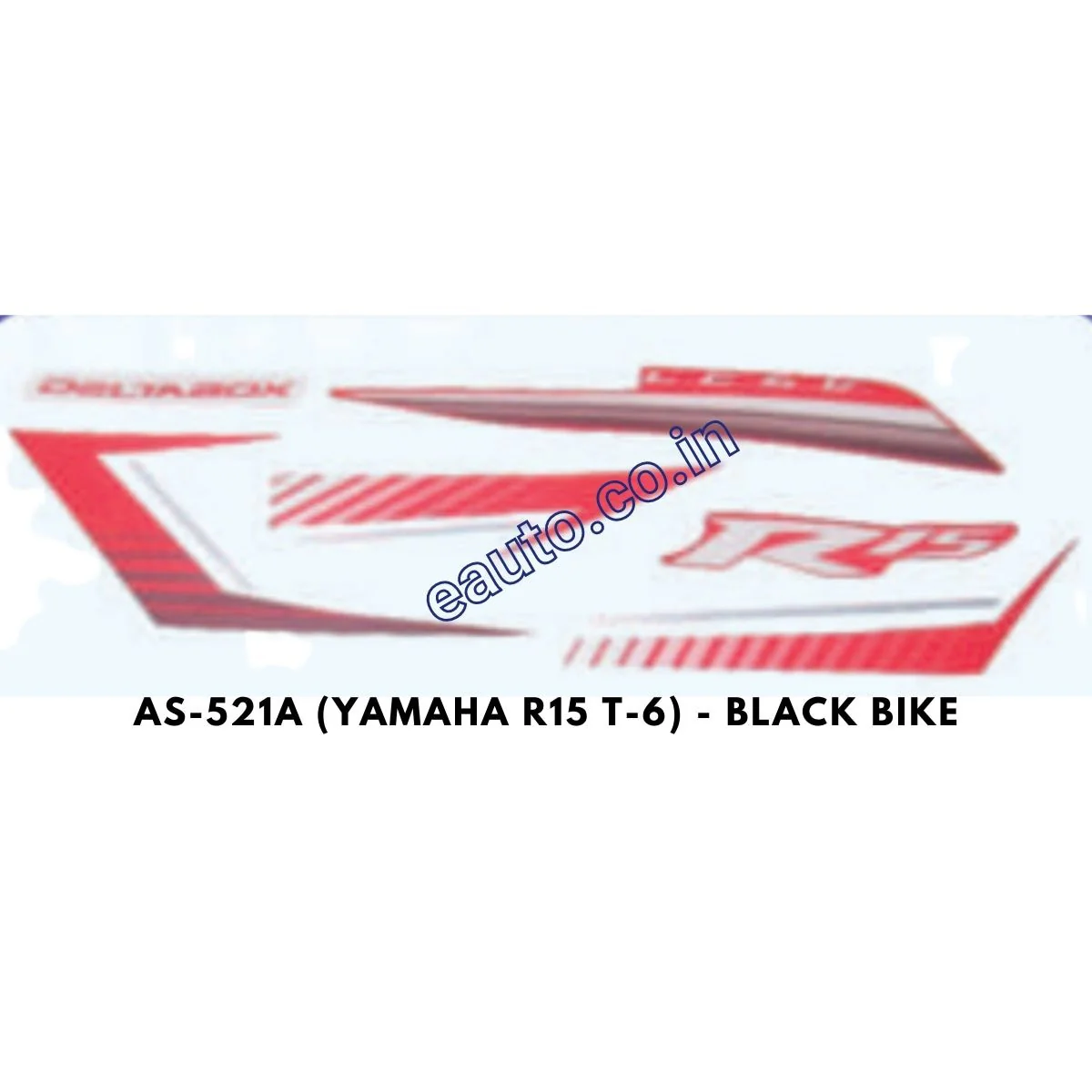 Graphics Sticker Set for Yamaha R15 | Type 6 | Black Vehicle | Both Sides
