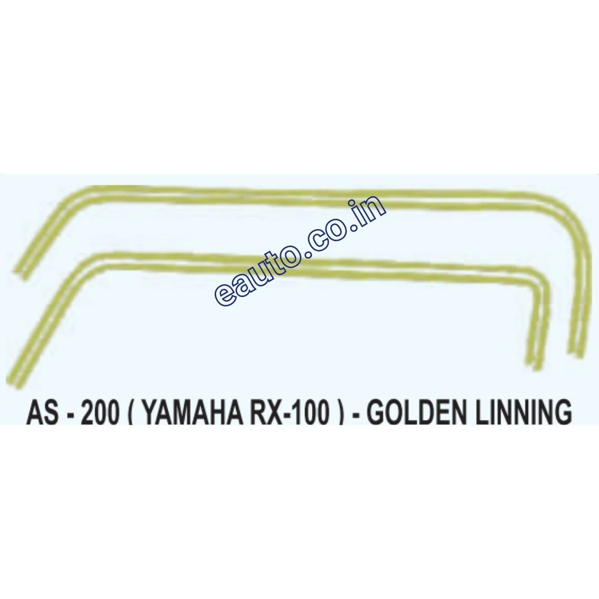Graphics Sticker Set for Yamaha RX 100 | Golden Lining Sticker | Both Sides