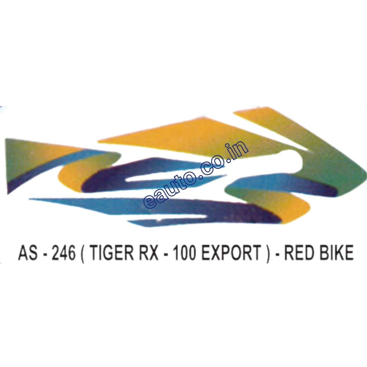 Graphics Sticker Set for Yamaha RX 100 | Tiger Export Model | Red Vehicle | Both Sides