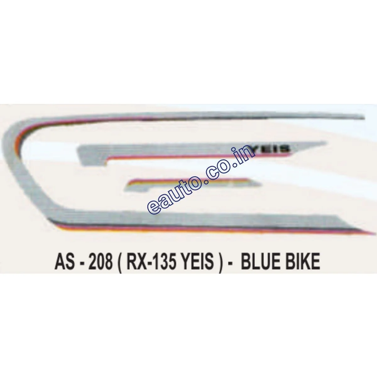 Graphics Sticker Set for Yamaha RX 135 | Blue Vehicle | Both Sides