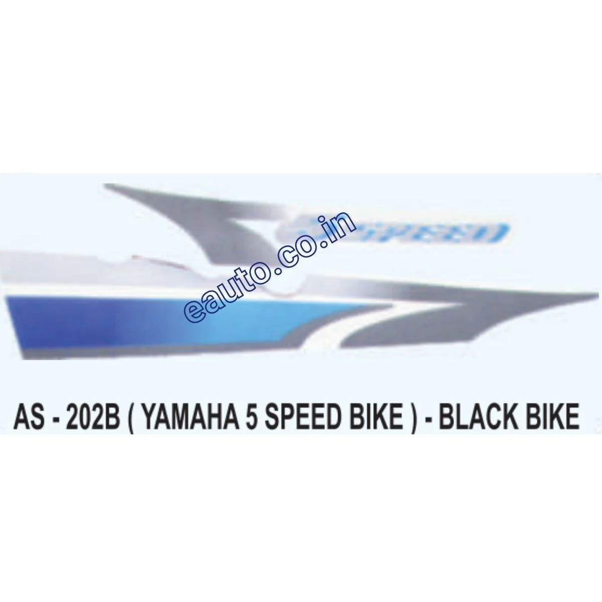 Graphics Sticker Set for Yamaha RX 5 Speed Bike | Black Vehicle | Both Sides