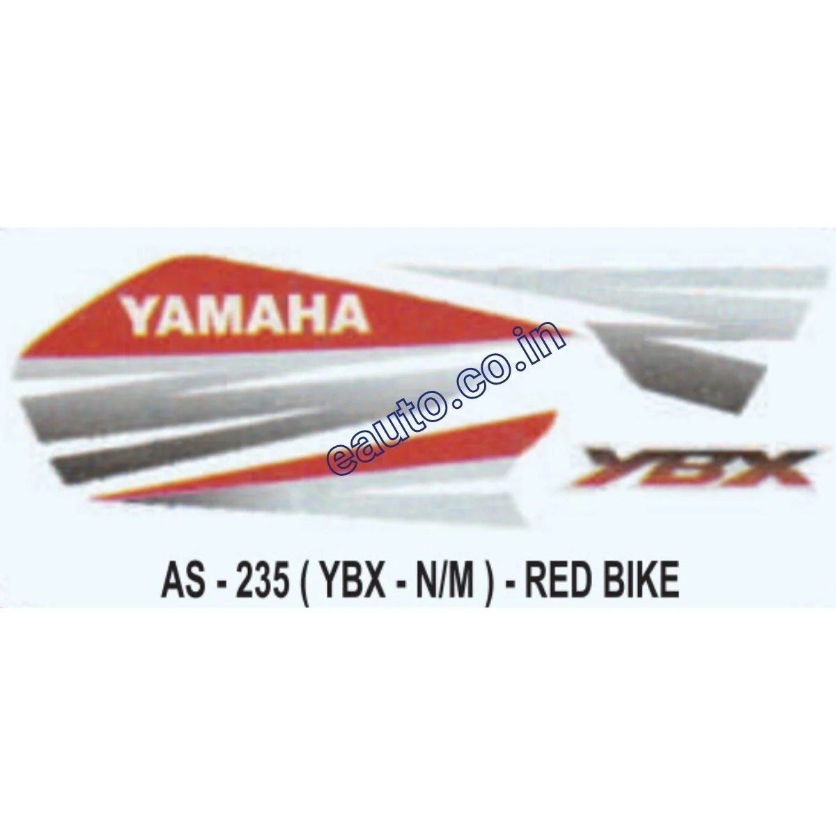 Graphics Sticker Set for Yamaha YBX | New Model | Red Vehicle | Both Sides