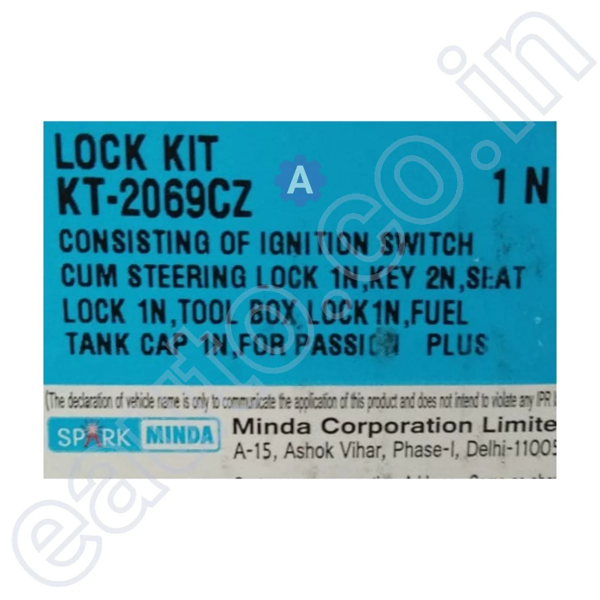 MINDA Lock Set (For Hero Passion Plus) | Set of 4 | 2069CZ - Image 3