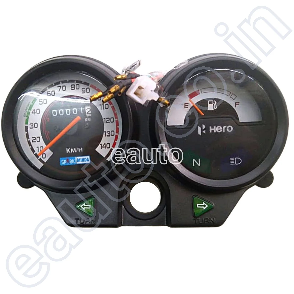 MINDA Analog Speedometer Assembly for Hero Splendor Plus | White Dial - Image 2