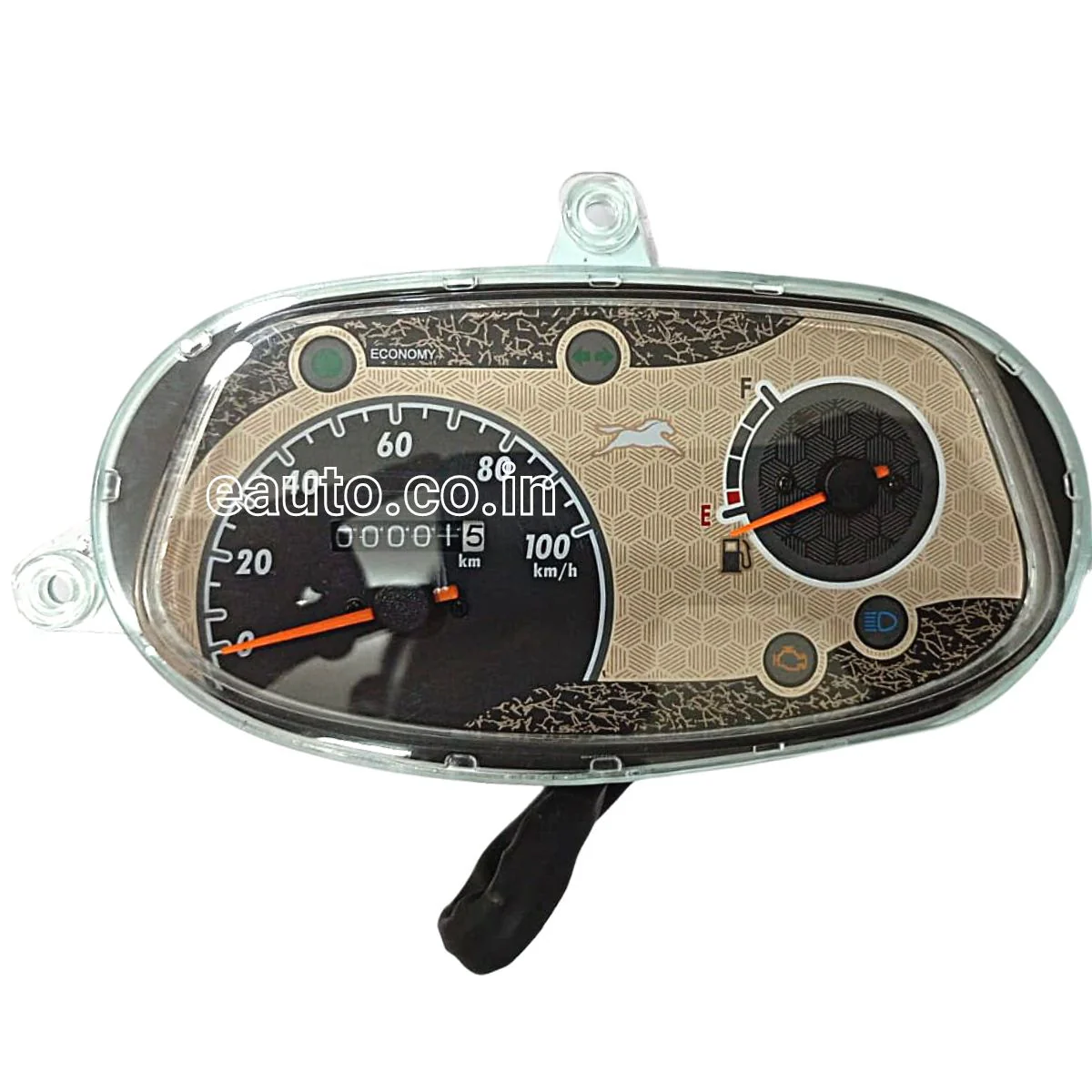 MUKUT Analog Speedometer for TVS Scooty Pep | Brown Dial