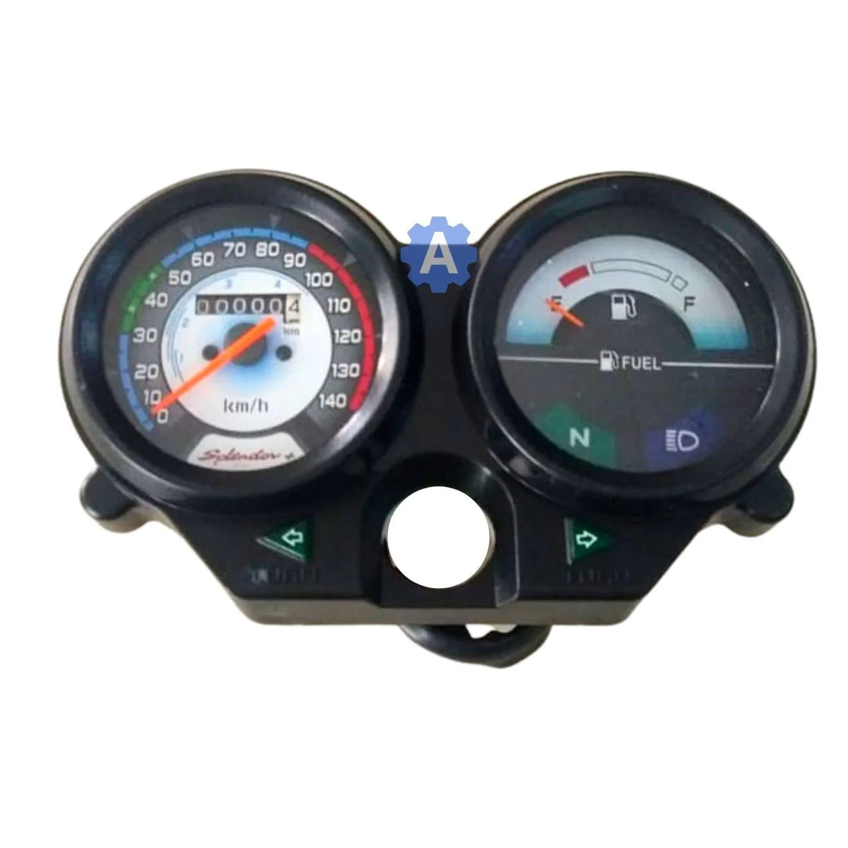 MUKUT Analog Speedometer for Hero Splendor Plus New | With Meter Holder & Blup
