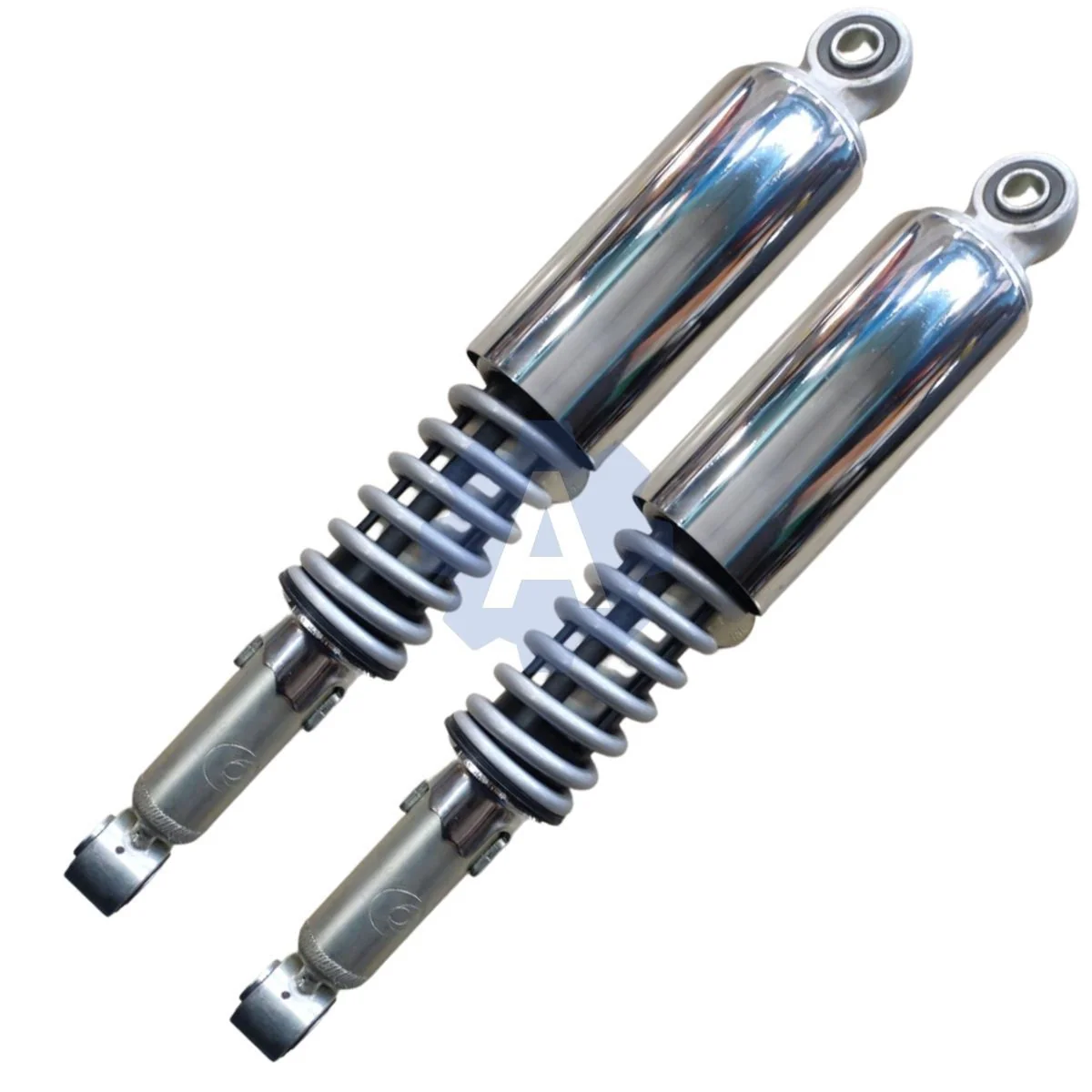Rear Shock Absorber for Hero Super Splendor BS6 | Set of 2 | SILVER | 2020 - Present Year Model