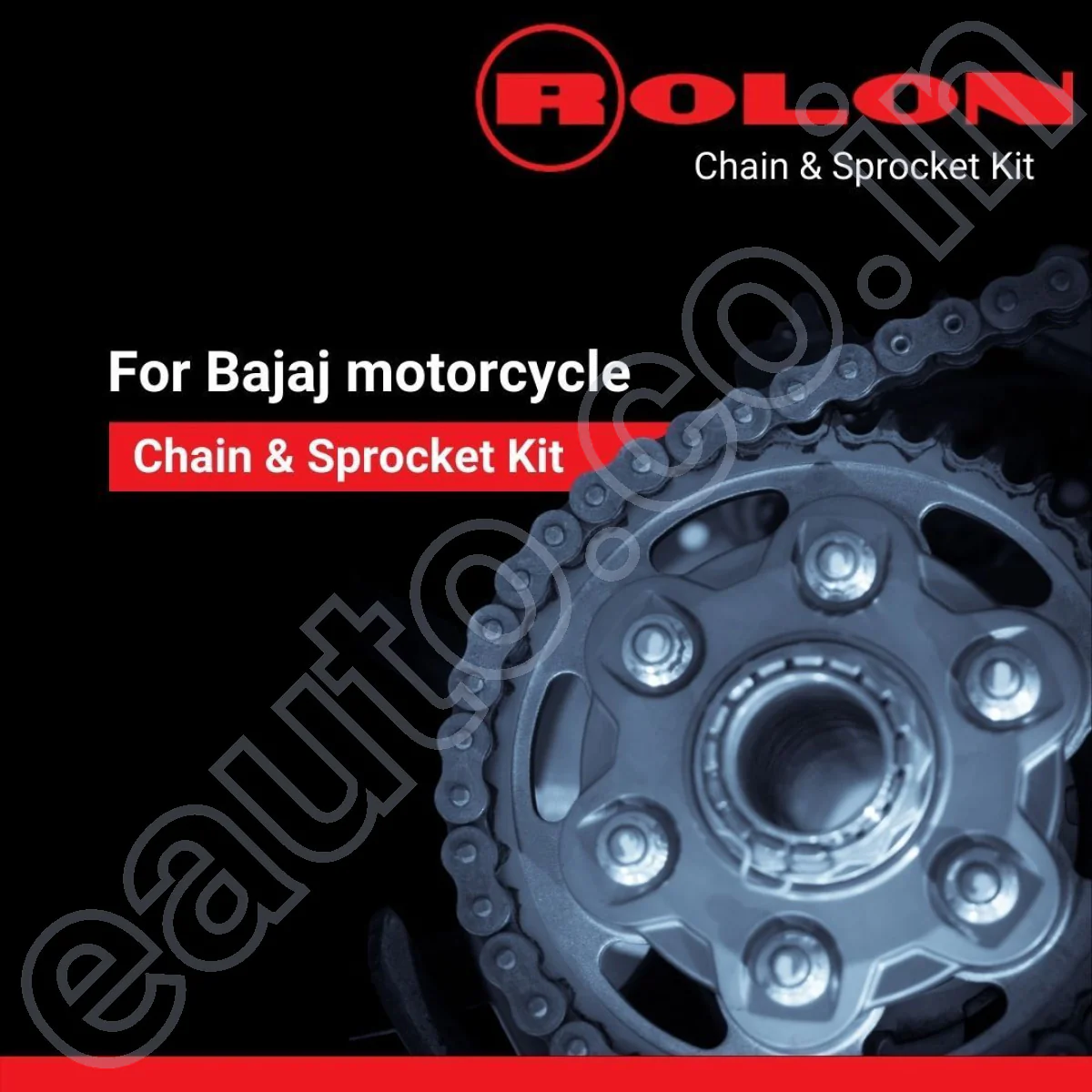 ROLON Chain Sprocket Kit for Bajaj Pulsar 180 UG4 (39T-14T-104L) - Image 2