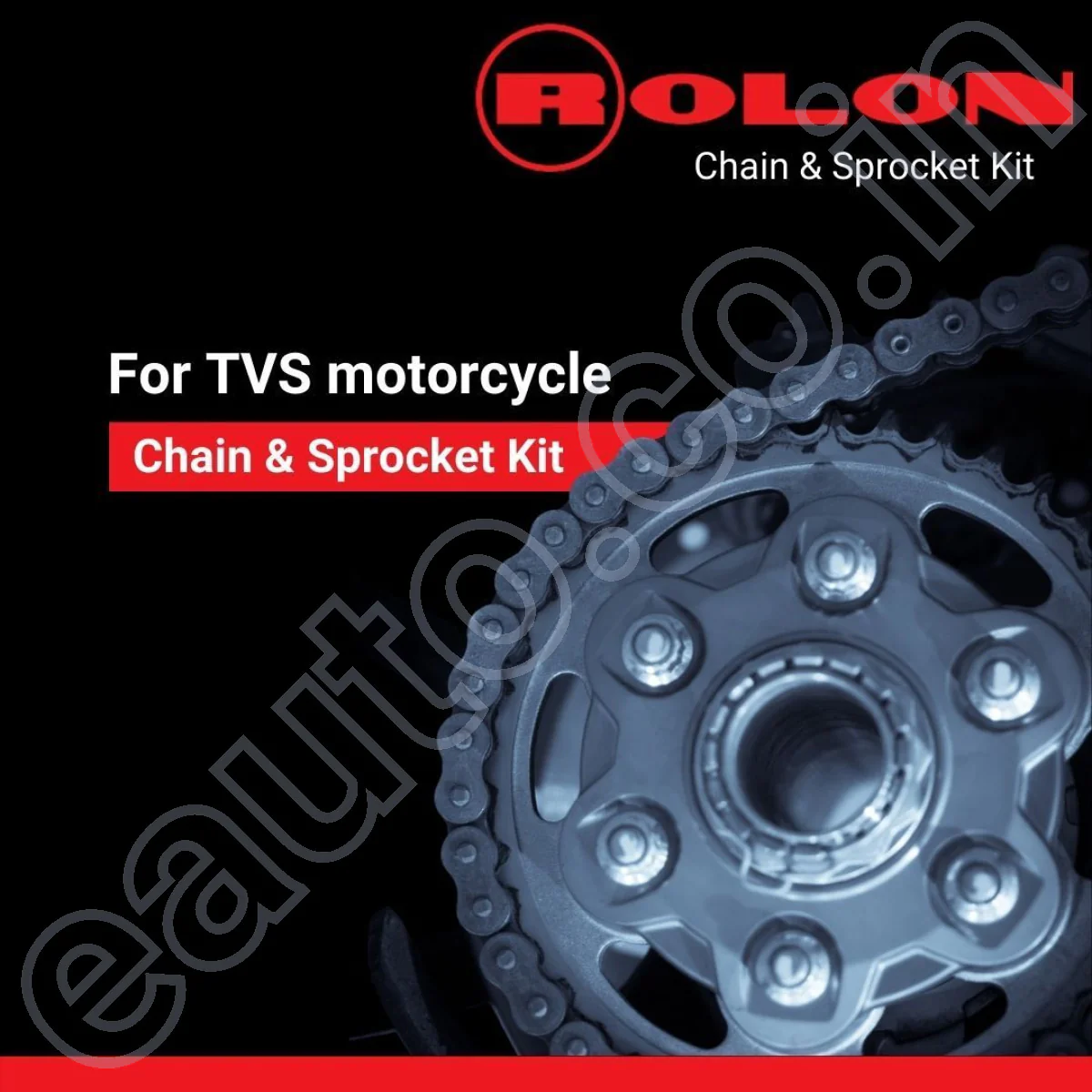 ROLON Chain Sprocket Kit for TVS Apache New RTR 160 4V (4Hole|45T-13T-138L) - Image 2
