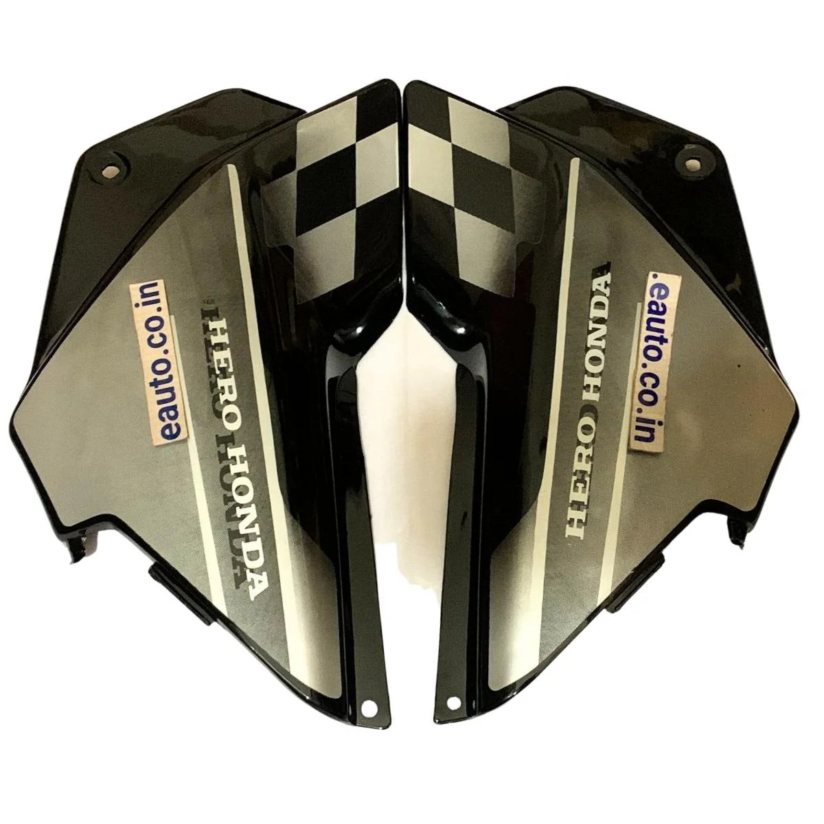 Side Panel for Hero Glamour Type1 New Model | Black & Silver Colour