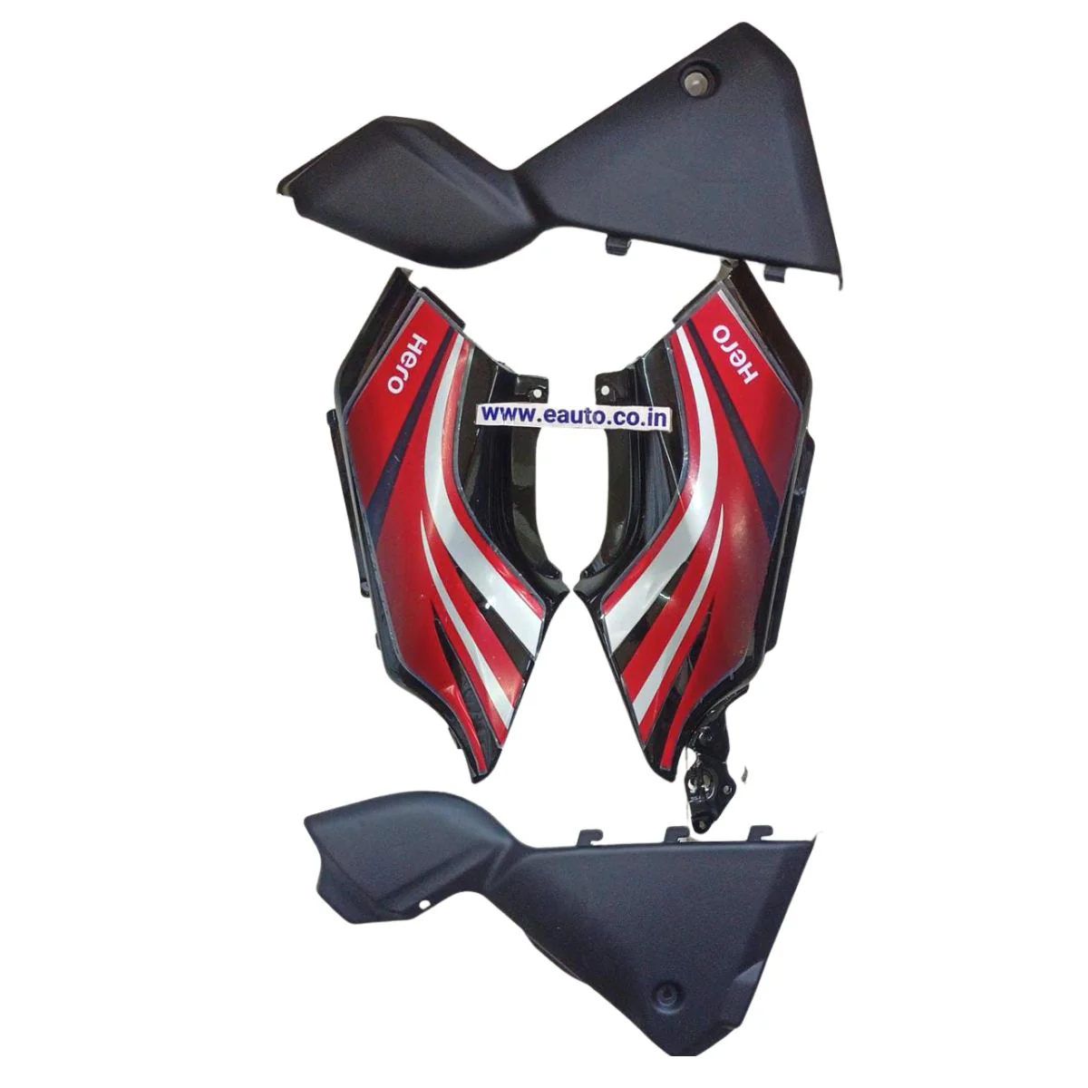 Side Panel for Hero Passion XPro | Type 1 | Set of 4 | Black & Red