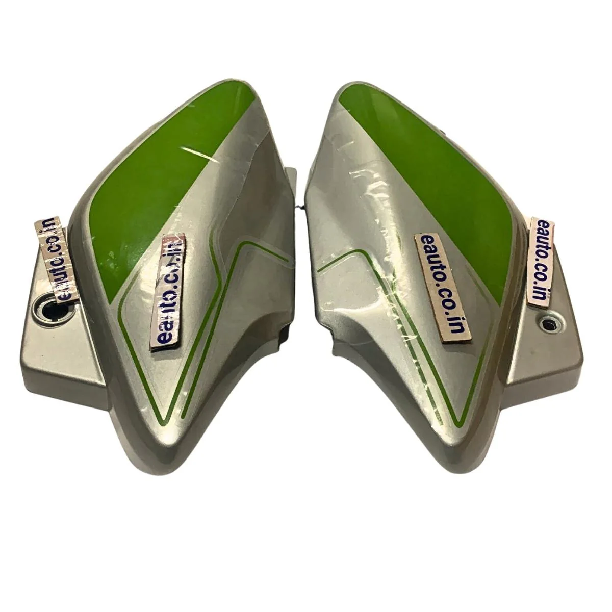 Side Panel for Hero Splendor iSmart | Type1 | Silver & Green Colour