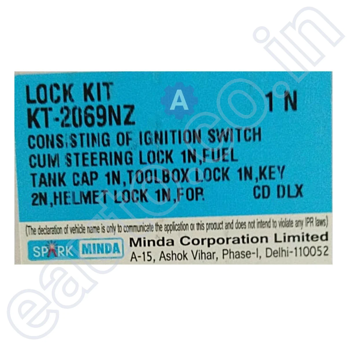 Spark Minda Ignition Lock Set for Hero CD Deluxe | Set of 4 - Image 3