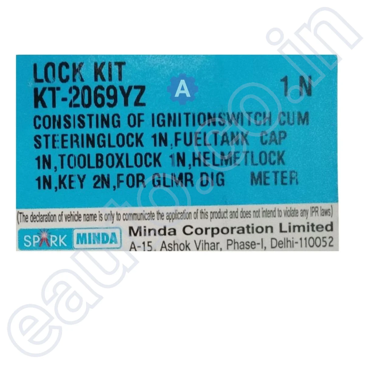 Spark Minda Ignition Lock Set for Hero Glamour Digital Meter | Set of 4 - Image 3