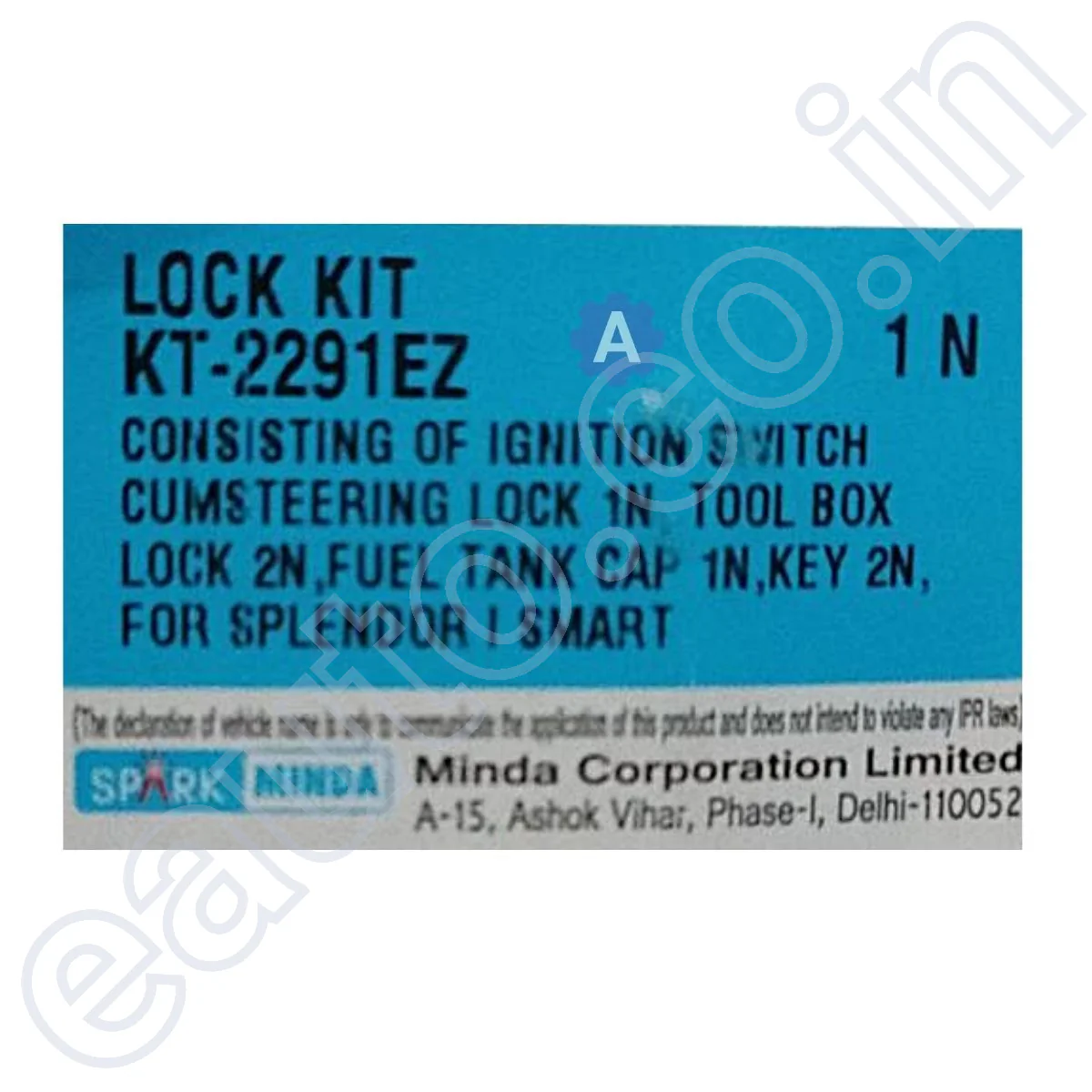 Spark Minda Ignition Lock Set for Hero Splendor iSmart | Set of 4 - Image 3