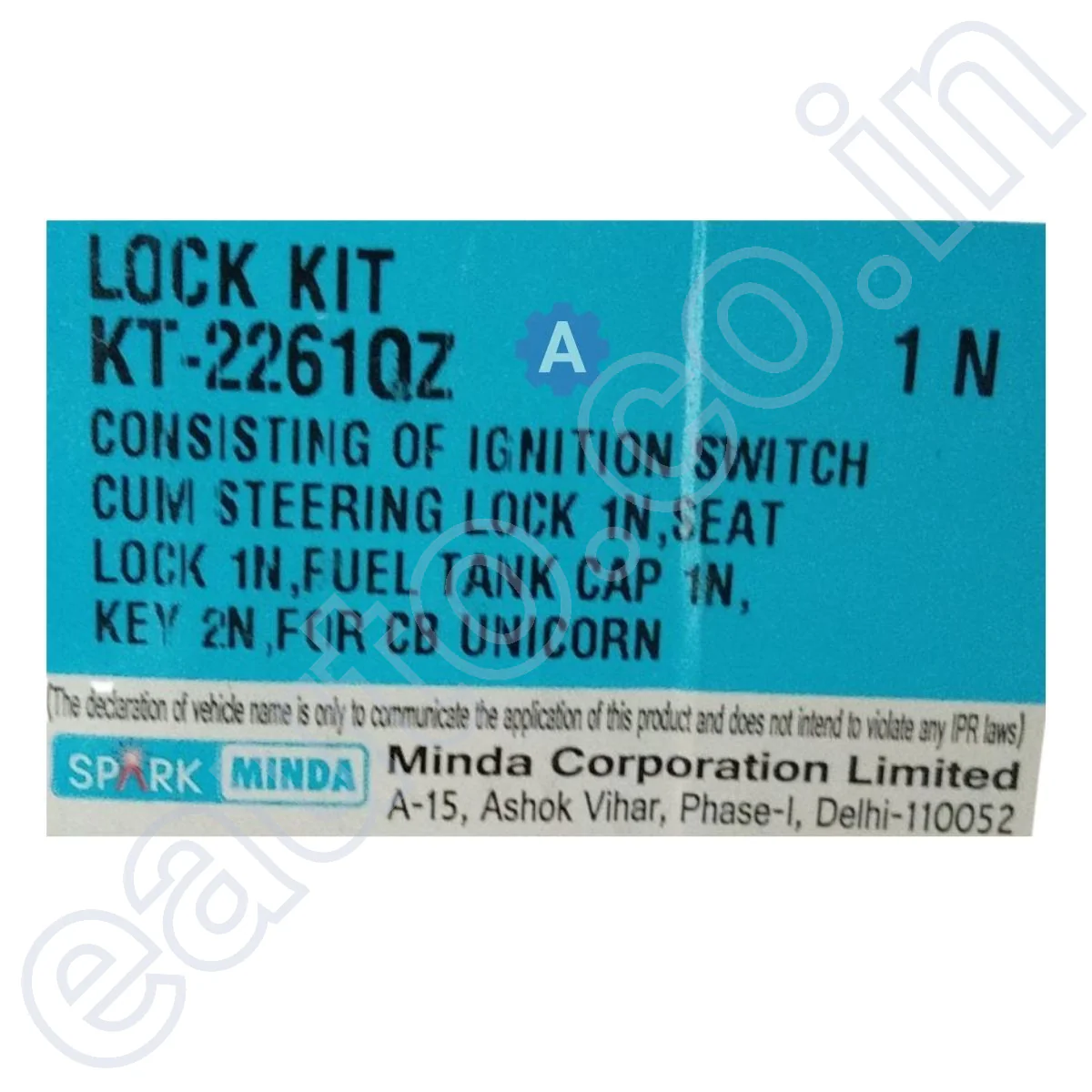 Spark Minda Ignition Lock Set for Honda CB Unicorn | Set of 3 - Image 3