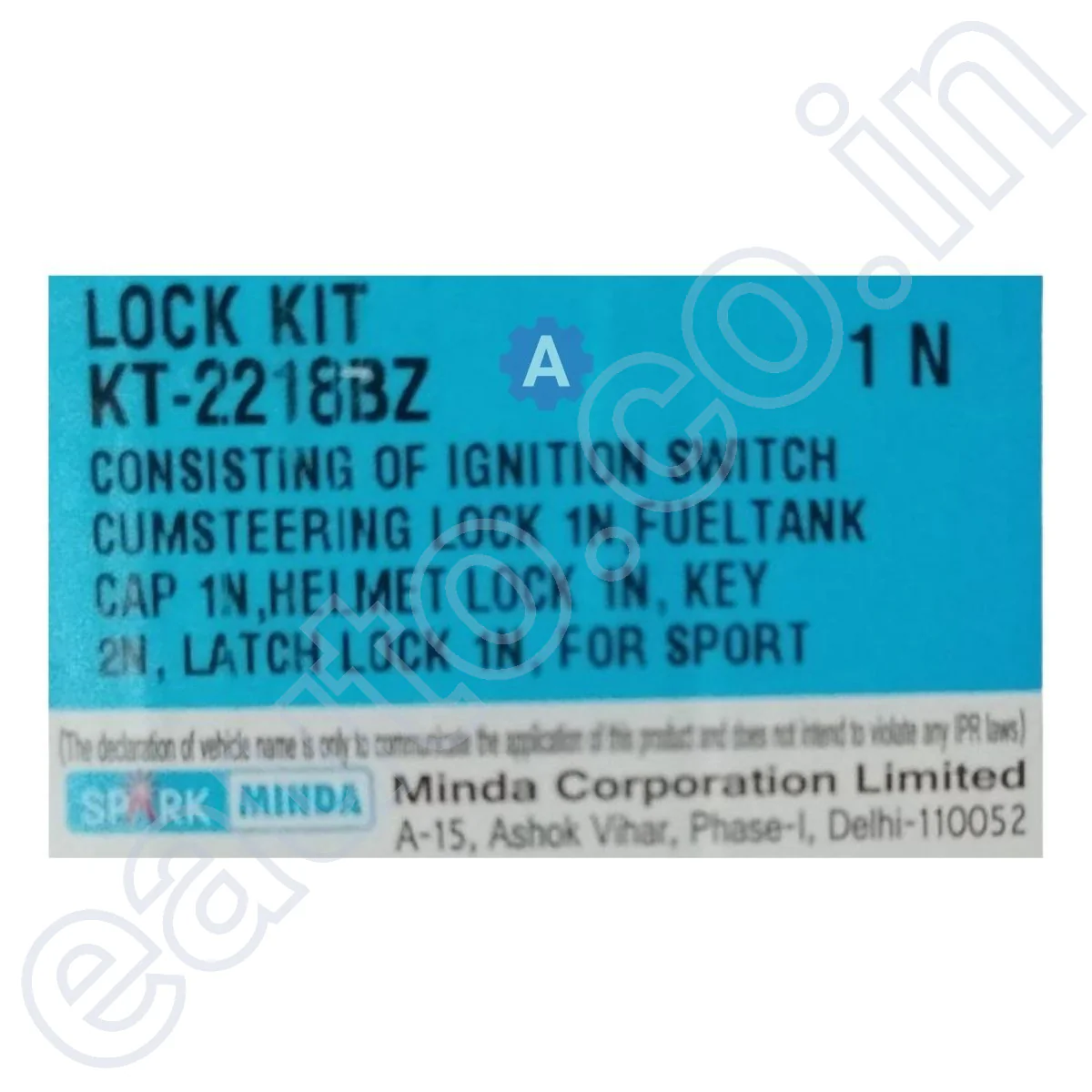Spark Minda Ignition Lock Set for TVS Star Sport | Set of 3 - Image 3