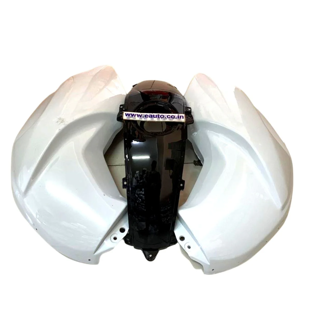 Tank Cover for Yamaha FZ | FZ16 | FZ-S V1 | White & Black | Set of 3
