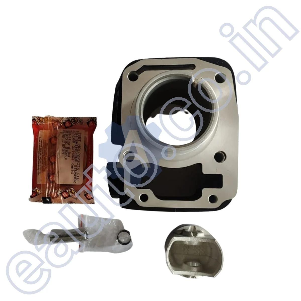 USHA Piston Cylinder Kit for Honda Shine | CB Shine | SP Shine | Hero Ignitor | Stunner | Black Colour Block | Engine Block - Image 2