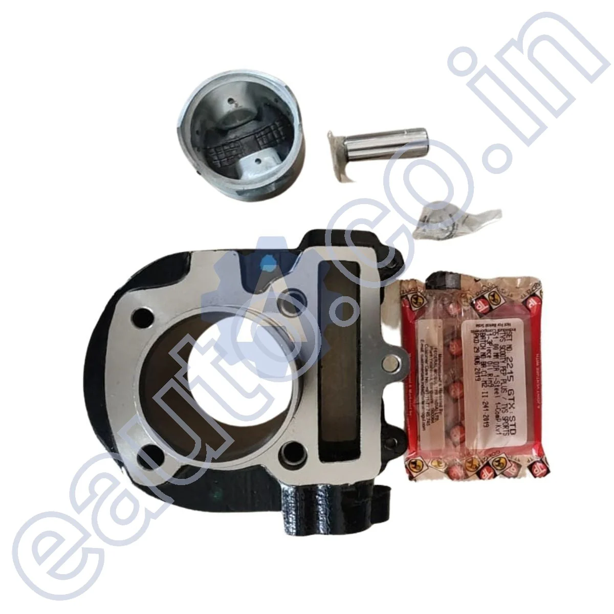 USHA Piston Cylinder Kit for TVS Scooty Pep Plus | Streak | Engine Block - Image 4